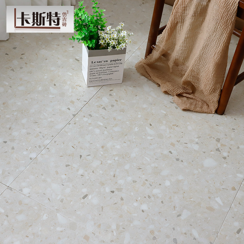 Custer Cream Color Terrazzo Tile Large Particle Antique ...