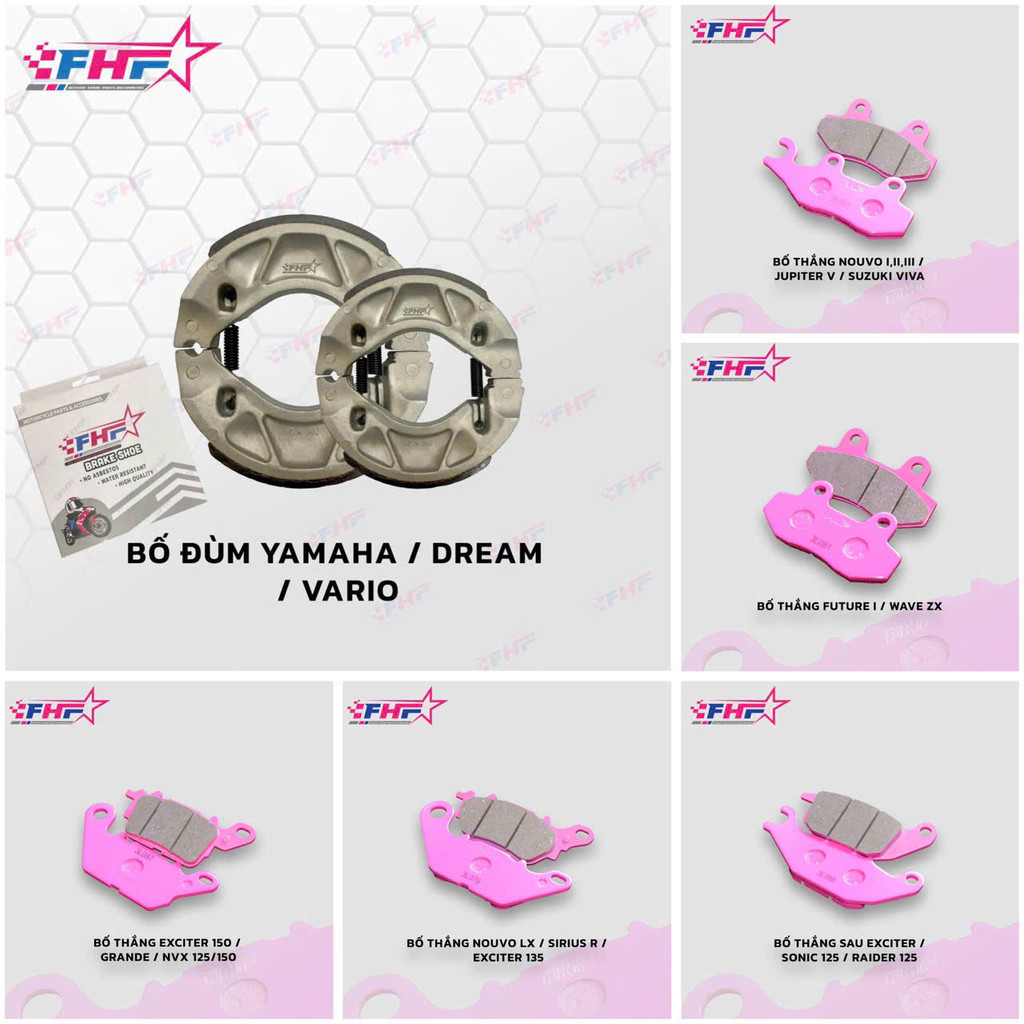 FHF RACING YAMAHA EXCITER BRAKE PADS FOR ALL MODELS / NUOVO 1/2/3/4/5 ...
