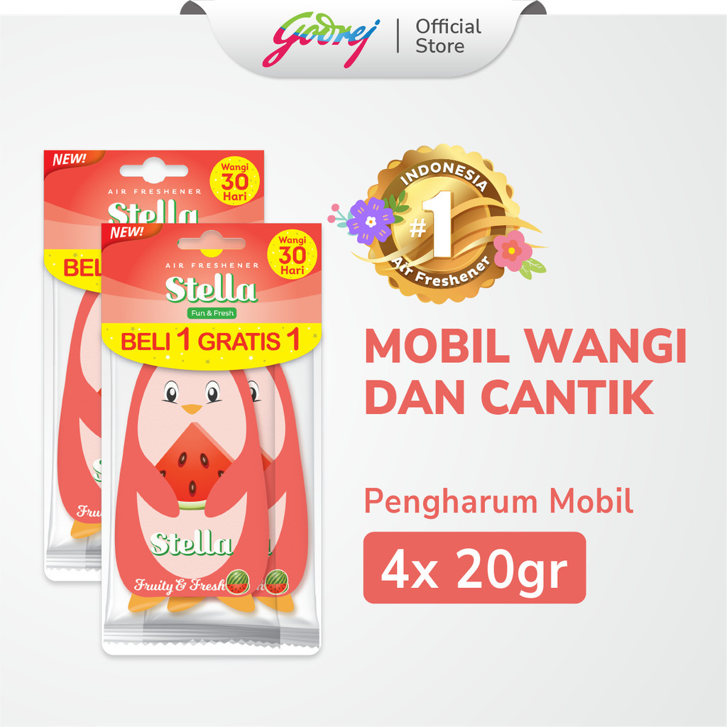 Stella Fun & Fresh Fruity & Fresh 20gr Beli 1 Gratis 1 x2 - Pengharum Mobil