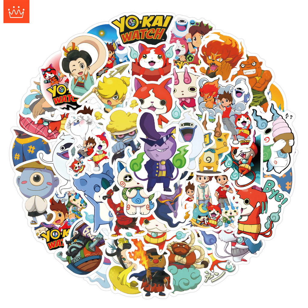 J· YOKAI WATCH Stickers Set Cartoon Graffiti Waterproof Decals Pack