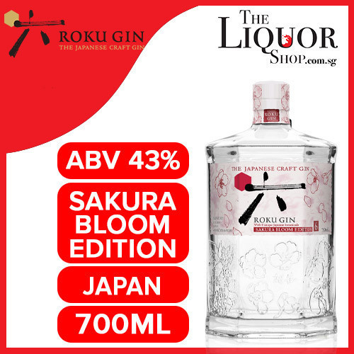 Suntory Roku Gin Sakura Bloom Edition ABV 43% 700ml | Shopee Singapore