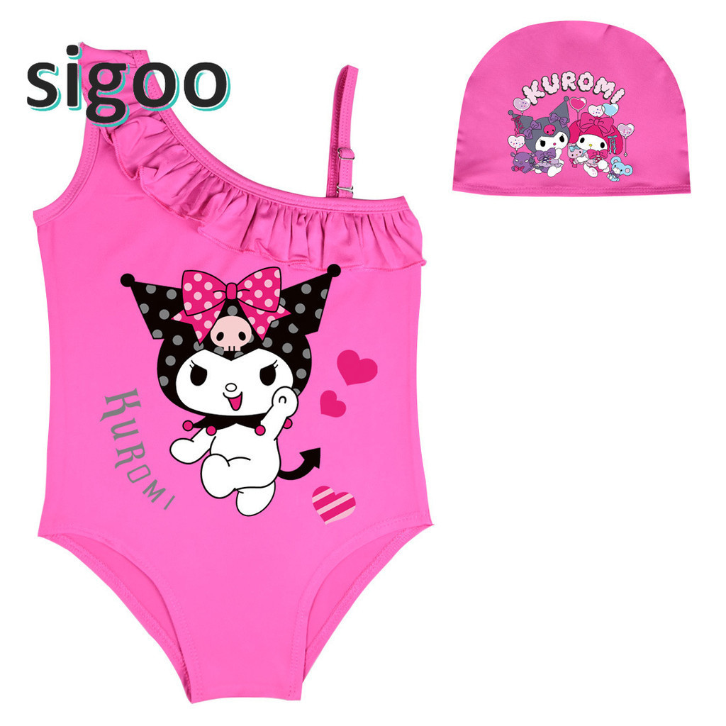 2024 New Product Kuromi Kuromi Baby Girl Swimsuit Girl Middle Big ...