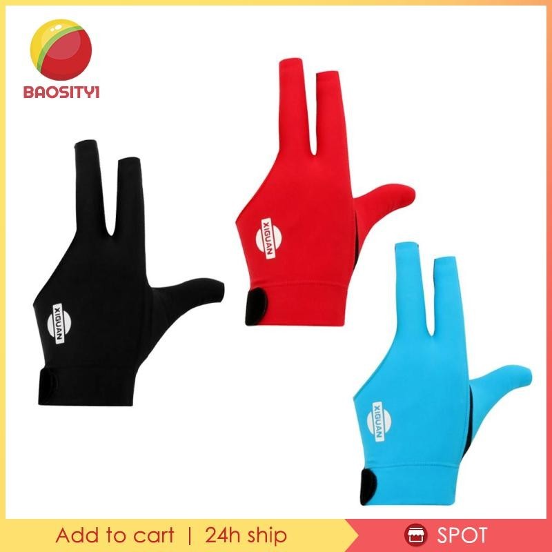 [Baosity1] 3-Finger Professional Elastic Snooker Pool Billiard Glove ...