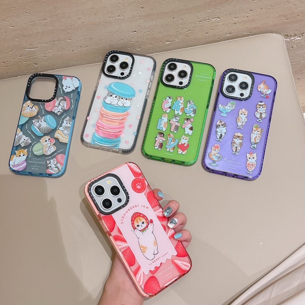 Mofusand Shark Strawberry Orange Cat Casetify Suitable for