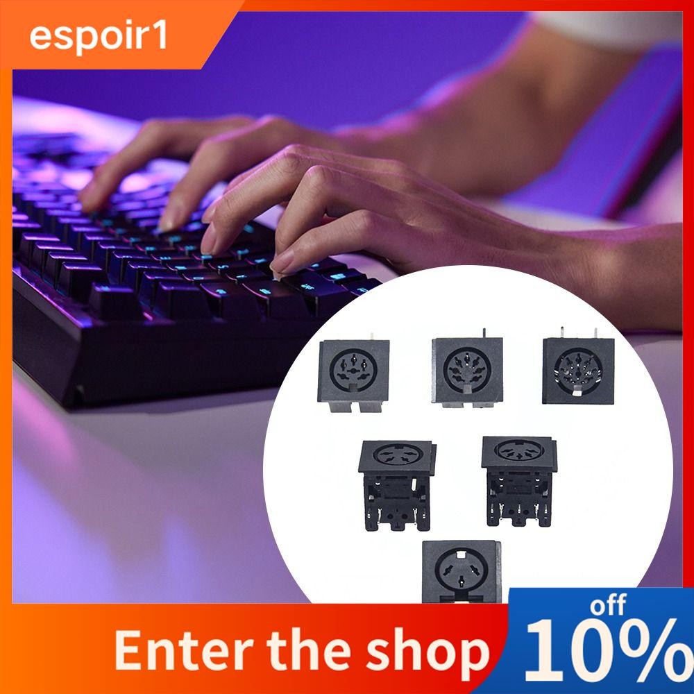 ESPOIR DIN Mini Jack, Mini 3 4 5 6 7 8 Pin DIN Female Socket Connector ...