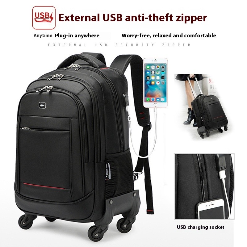 Business Trolley Bag [Free 60L Rain Cover+Umbrella Bag+Combination Lock ...