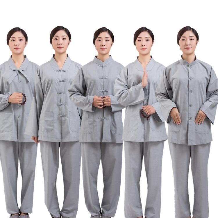Buddhist Mercerized Cotton Haiqing Lay Buddhist Clothes Suit Monk ...