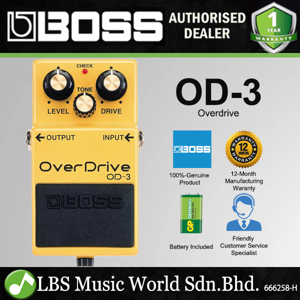 Boss OD-3 OverDrive Effect Pedal Guitar Over Drive (OD3 OD 3