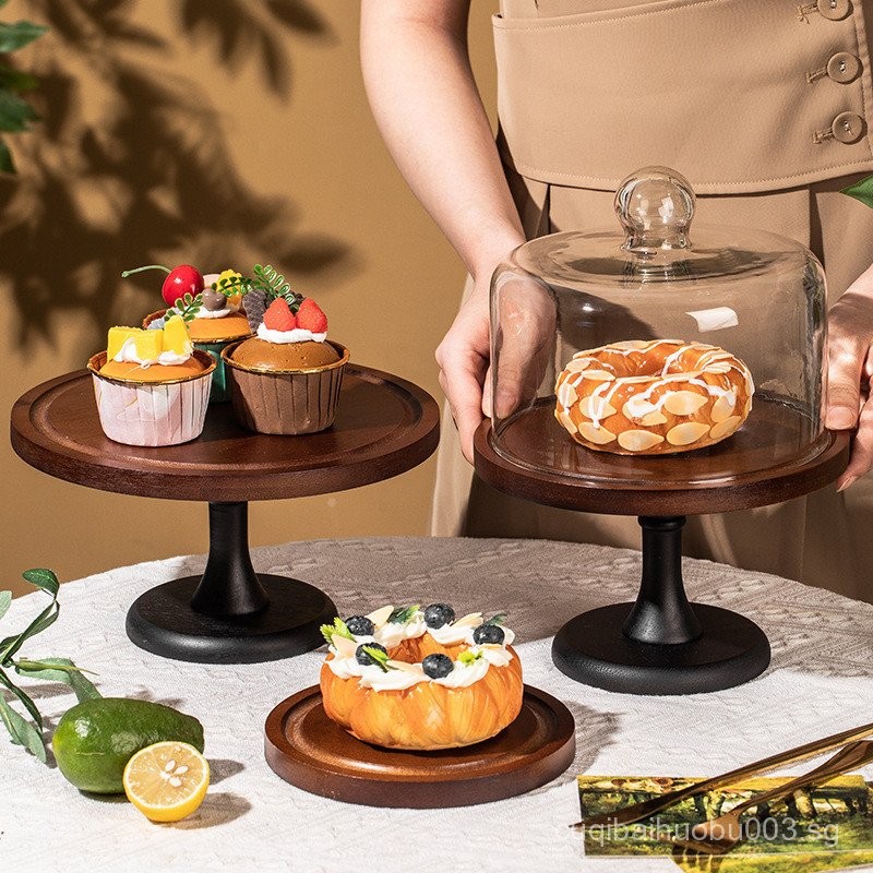 [1635People Collection]High Cake Stand Dessert Table Wooden Tray ...