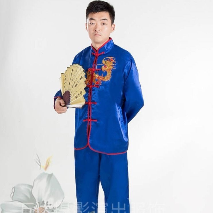 Dance Costume Men Yangko Costume Folk Dance Costume Han Costume Dragon ...