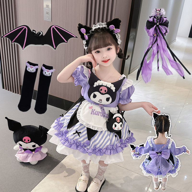 Sanrio Kuromi My Melody Dress for Kids Girl Purple Princess Tutu