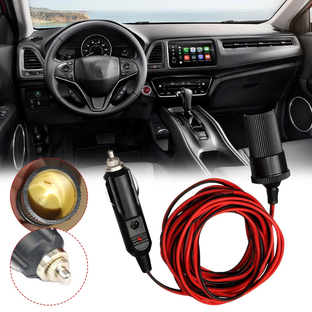 2M/5M Car Extension Cable 12/24V 10A Car Socket Power Adapter | Shopee ...