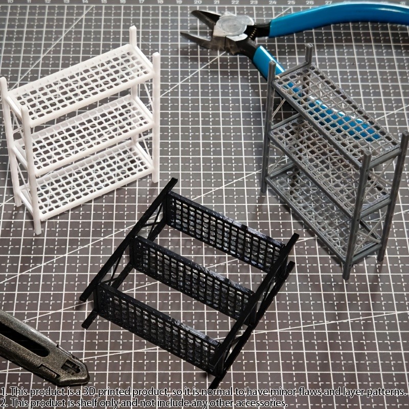Miniature Industrial Warehouse Cargo Shelf Rack - S/OO/HO Scale for ...