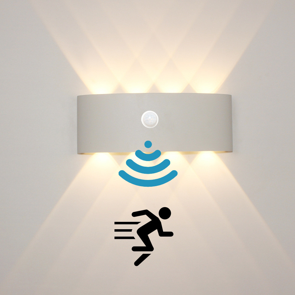 6/8/12W PIR Motion Sensor LED Indoor Outdoor Waterproof Aluminum Garden ...