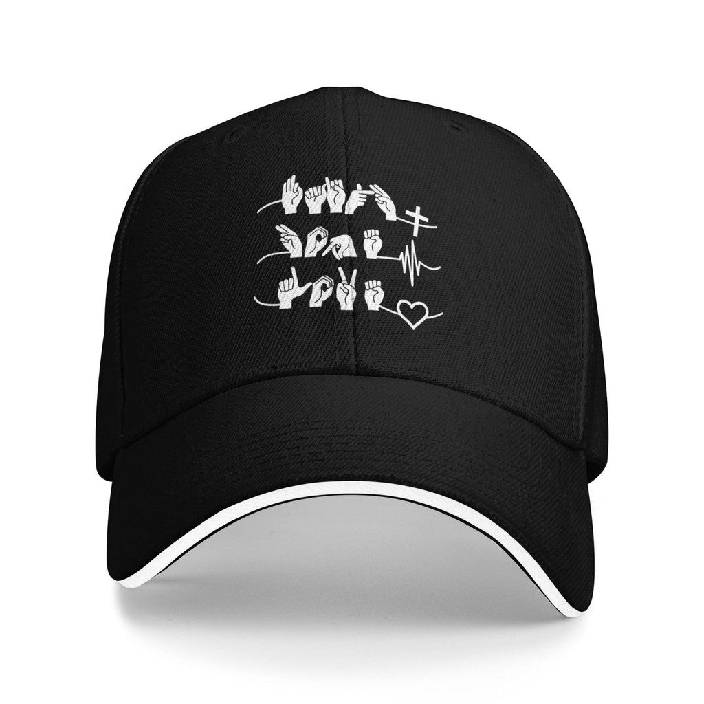 Comical Faith Hope Love Asl American Sign Language Anti-Wrinkle Fashion ...