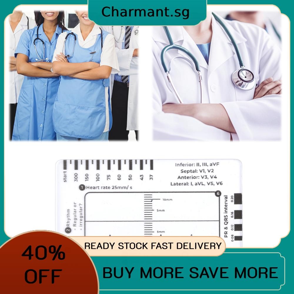 ECG 7 Step Ruler 7 Step Scale Pocket ECG EKG Reference Guide for ECG ...