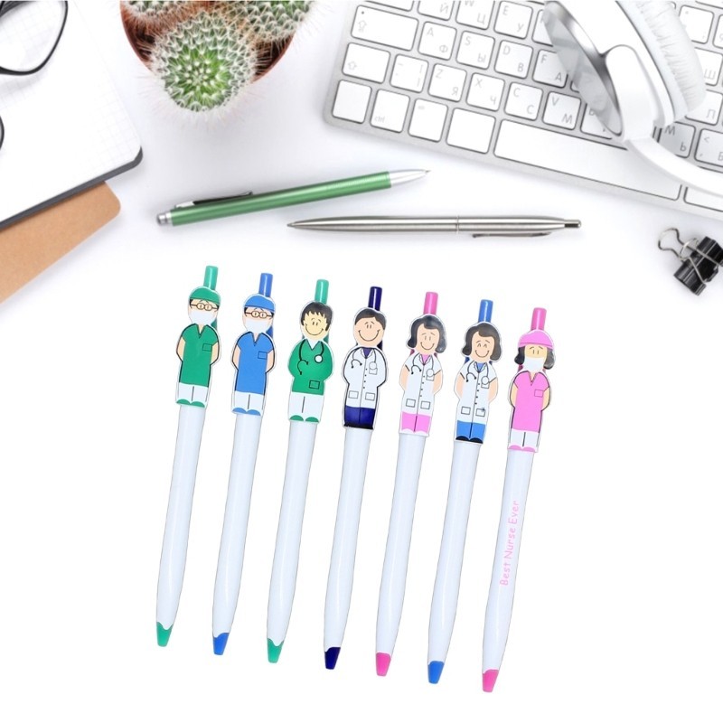 Alilin Doctor Nurse Ballpoint Pen Retractable Ballpoint Pen Office ...