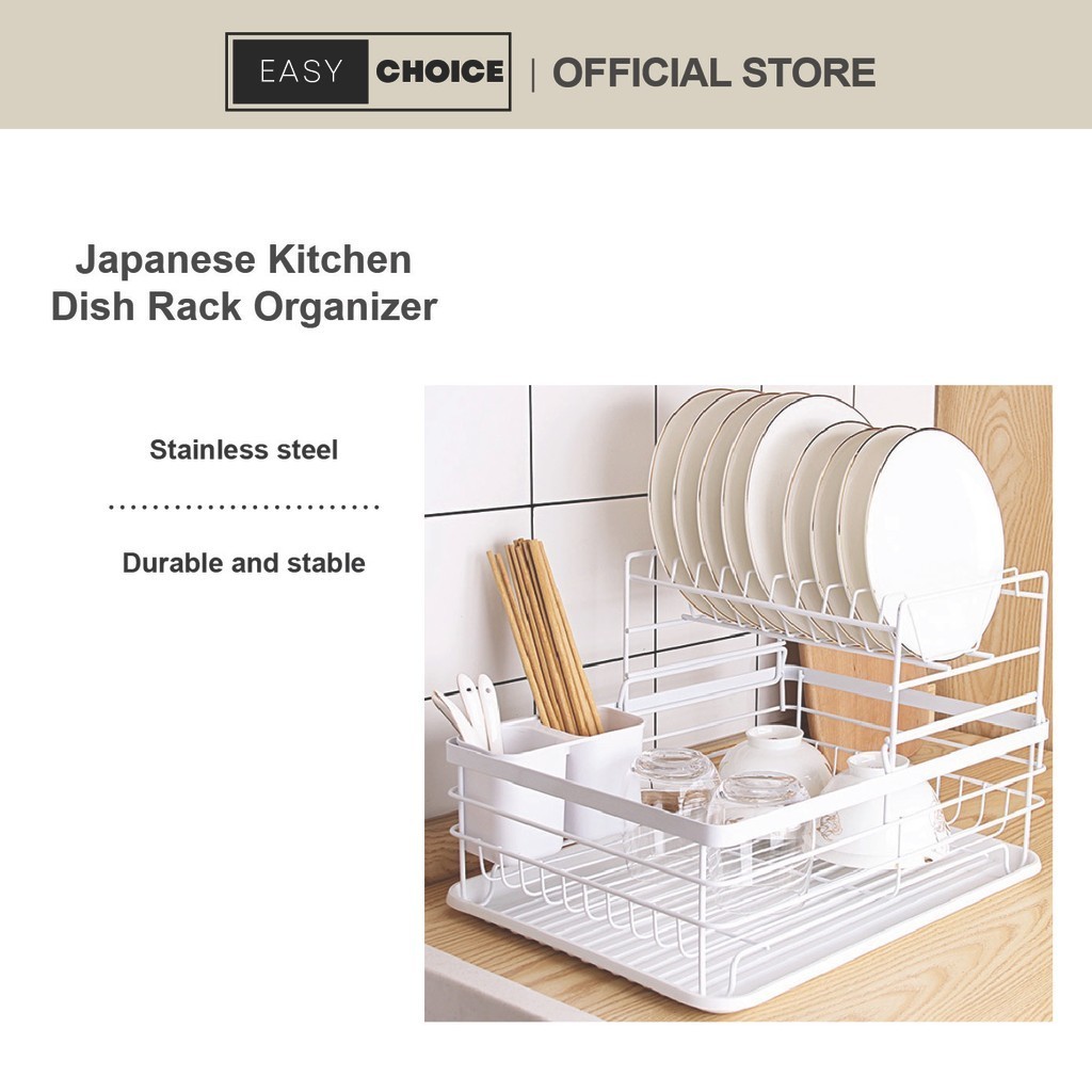 Easy Choice [SG Ready Stock] Japanese Kitchen Dish Rack Stainless Steel ...