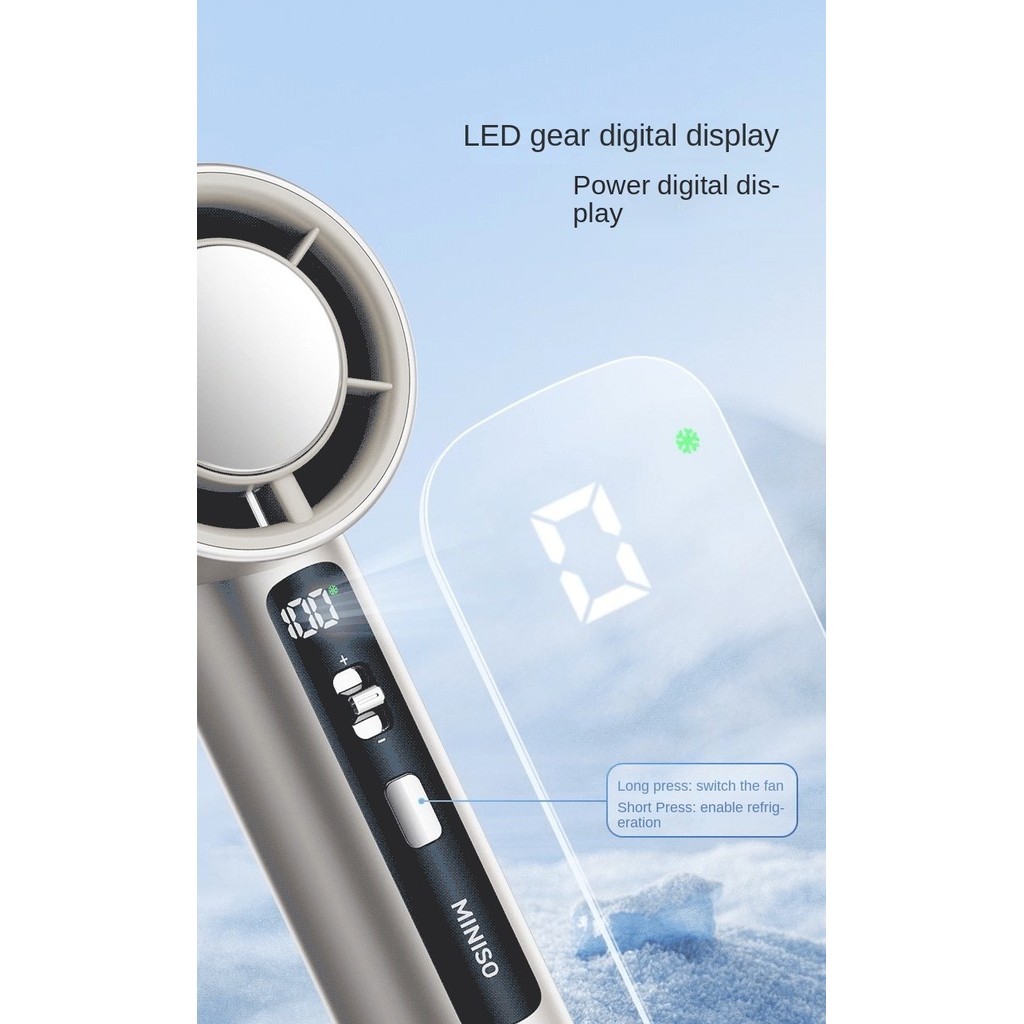 MINISO F88 handheld small fan with ultra long battery life 2024 new USB mini cooling electric fan Shopee Singapore