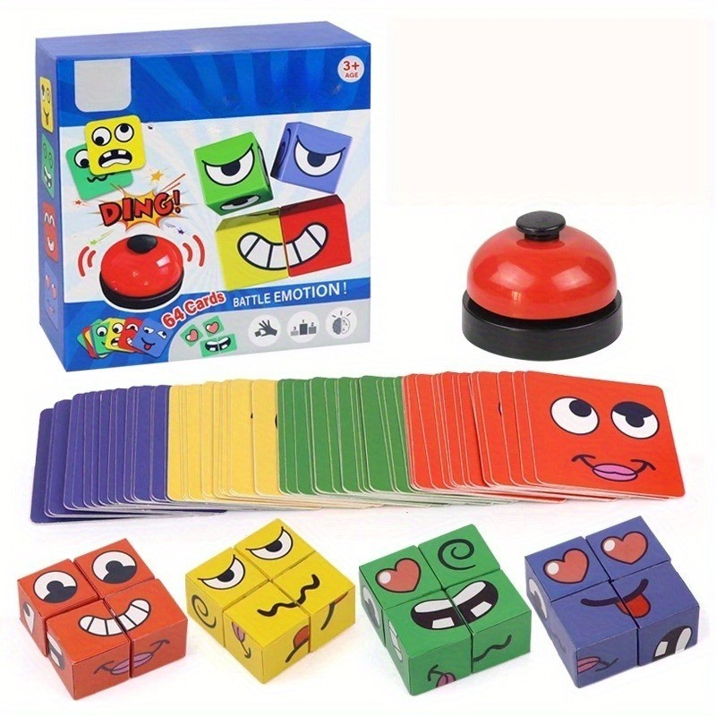 Cube Face Changing Building Blocks for Kids Montessori Expression ...