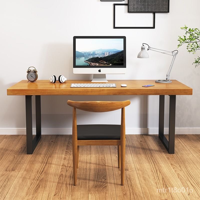 Solid Wood Computer Desk Desktop Home Desk Light Luxury Study Table ...