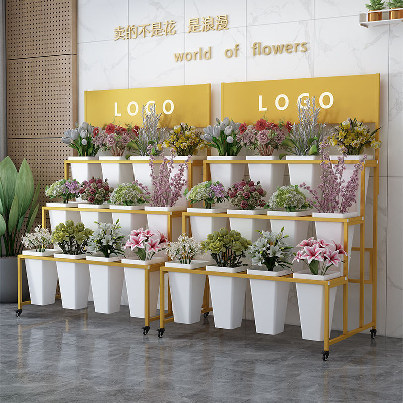 [48H Shipping] Flower Shop Fresh Flower Display Rack Multi-layer Step ...