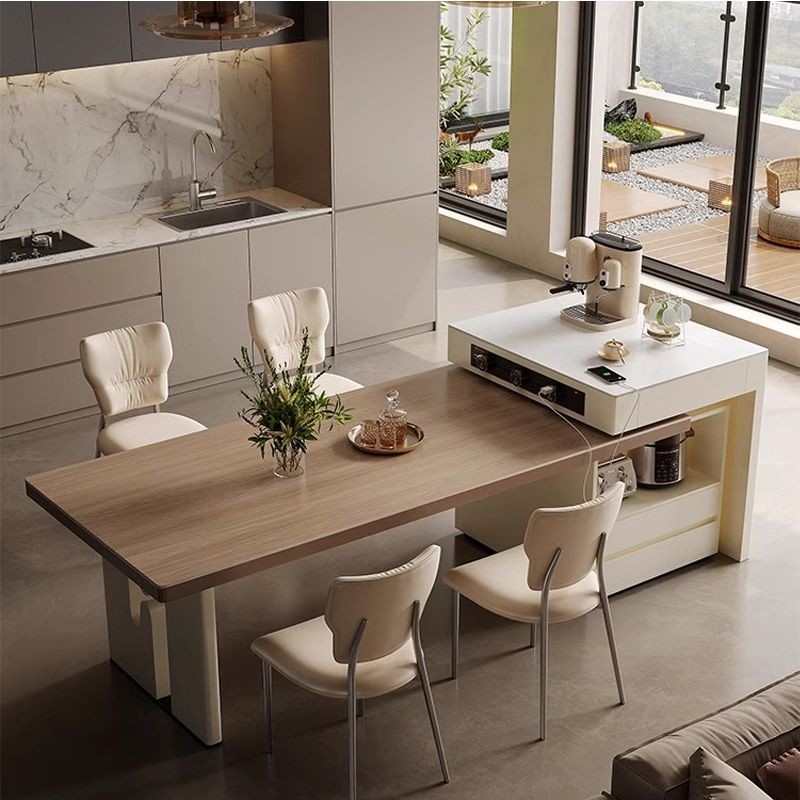 HY-6/Light Luxury Kitchen Island Dining Table Integrated Household