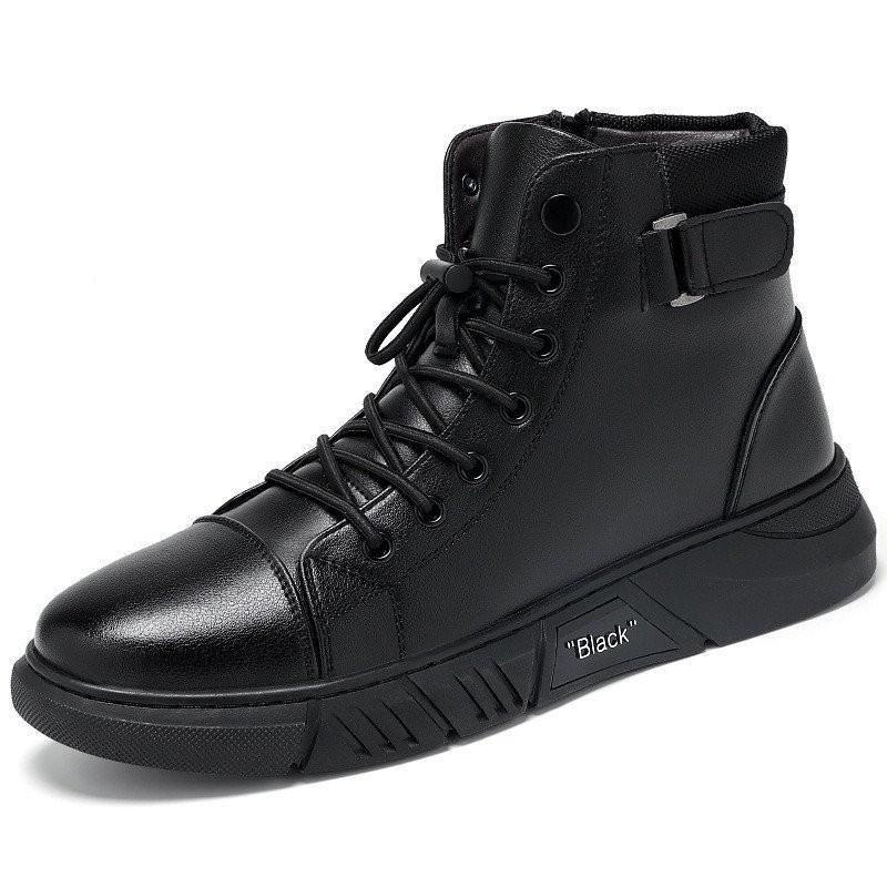 Quality Assurance High-Top Martin Boots Men's Solid Color Martin Boots ...