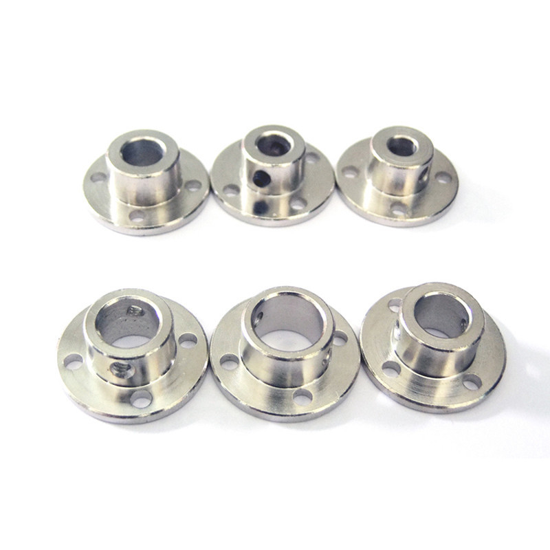AURARMLET 10Pcs Steel Flange Coupling Motor Guide Shaft Connector For Model Accessories 5Mm Round Silver - View #5