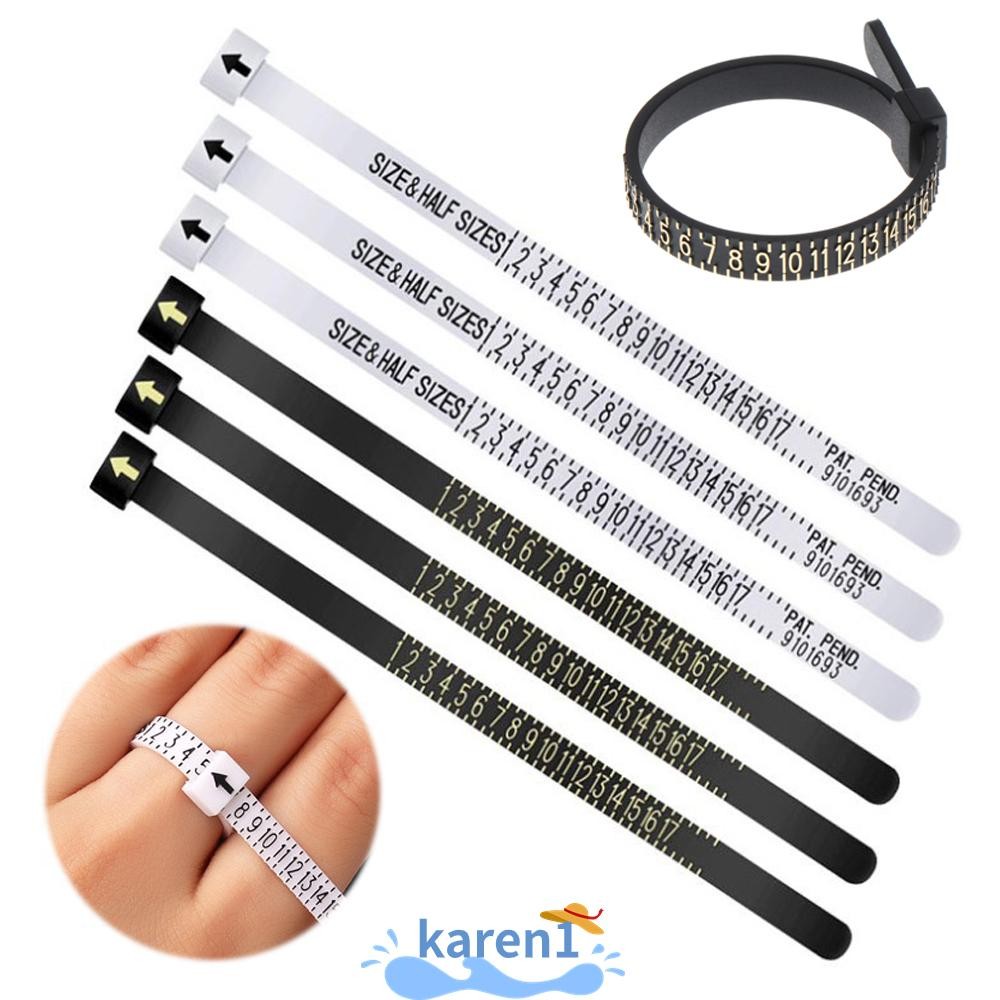 KA Ring Sizer Measure Men and Womens White/Black Fashion Sizes A-Z ...