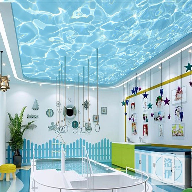 Water Ripple Seawater Wallpaper Baby Swimming Pool Ceiling Mural ...