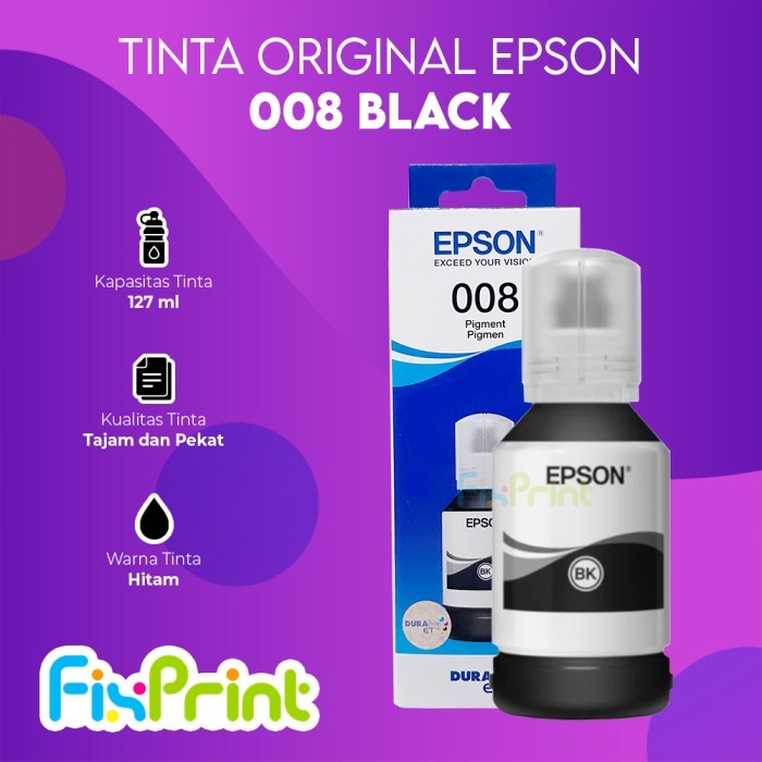 FixPrint Epson 008 C13T06 Black Original Tinta Refill Printer M15140 Monochrome