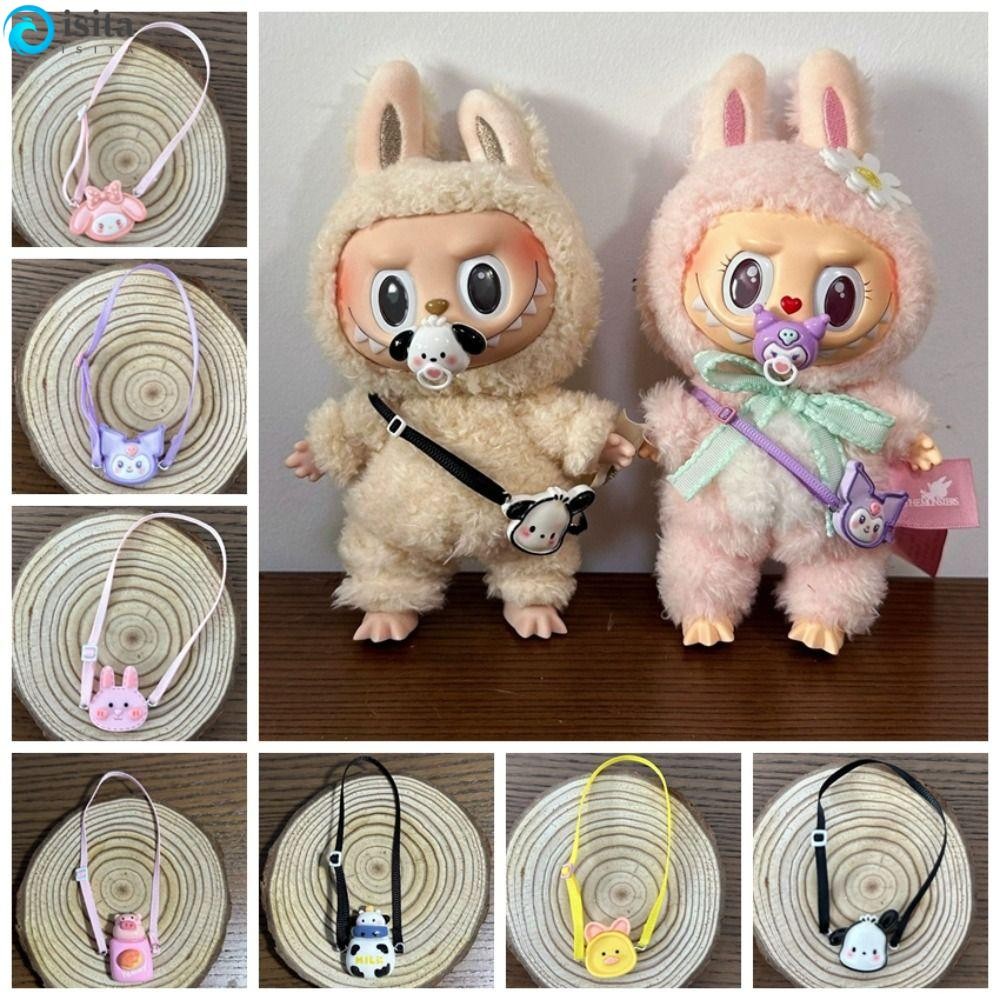 ISITA 17cm Labubu Doll's Kettle Pacifier Bag, Purin Melody Labubu Time ...