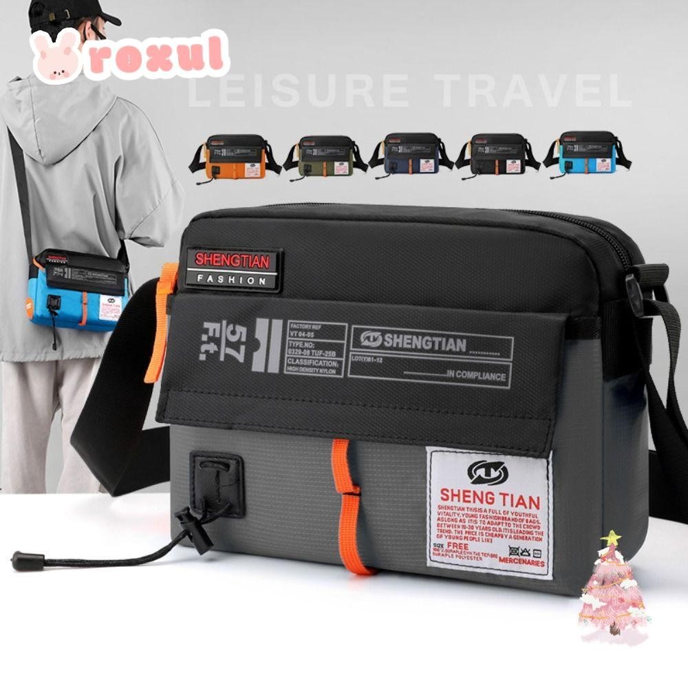 ROXUL Men Sling Bag, Crossbody Zipper Messenger Bag, Waterproof Nylon ...