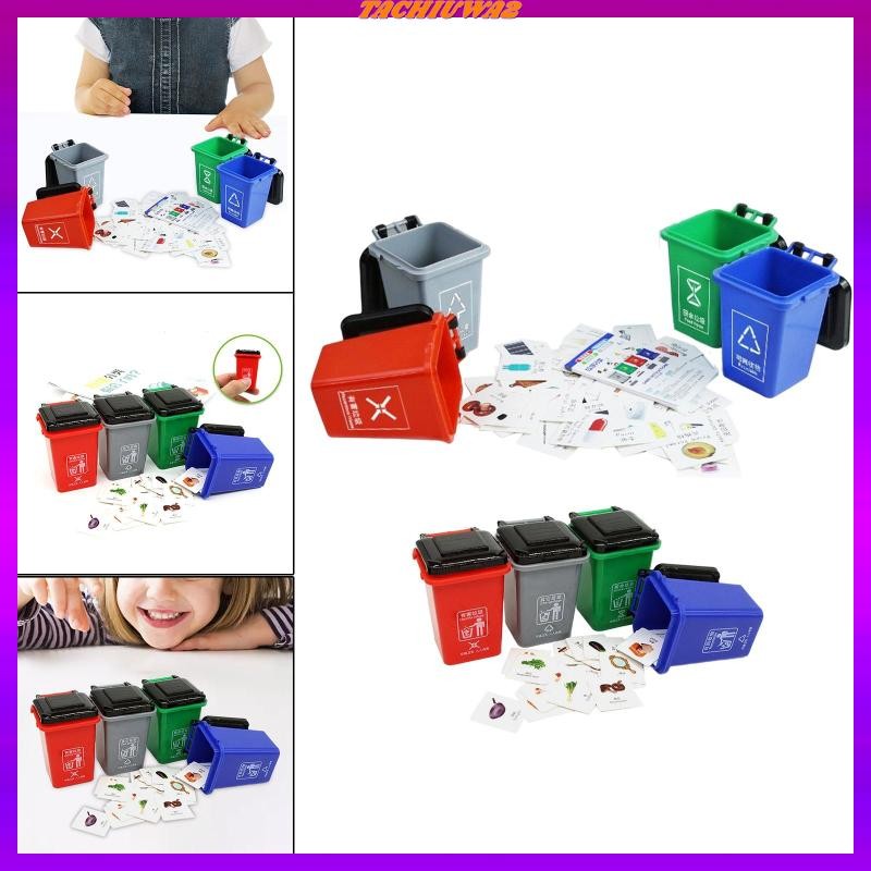 [Tachiuwa2] Garbage Classification Toy Curbside Garbage Bin with 108 ...