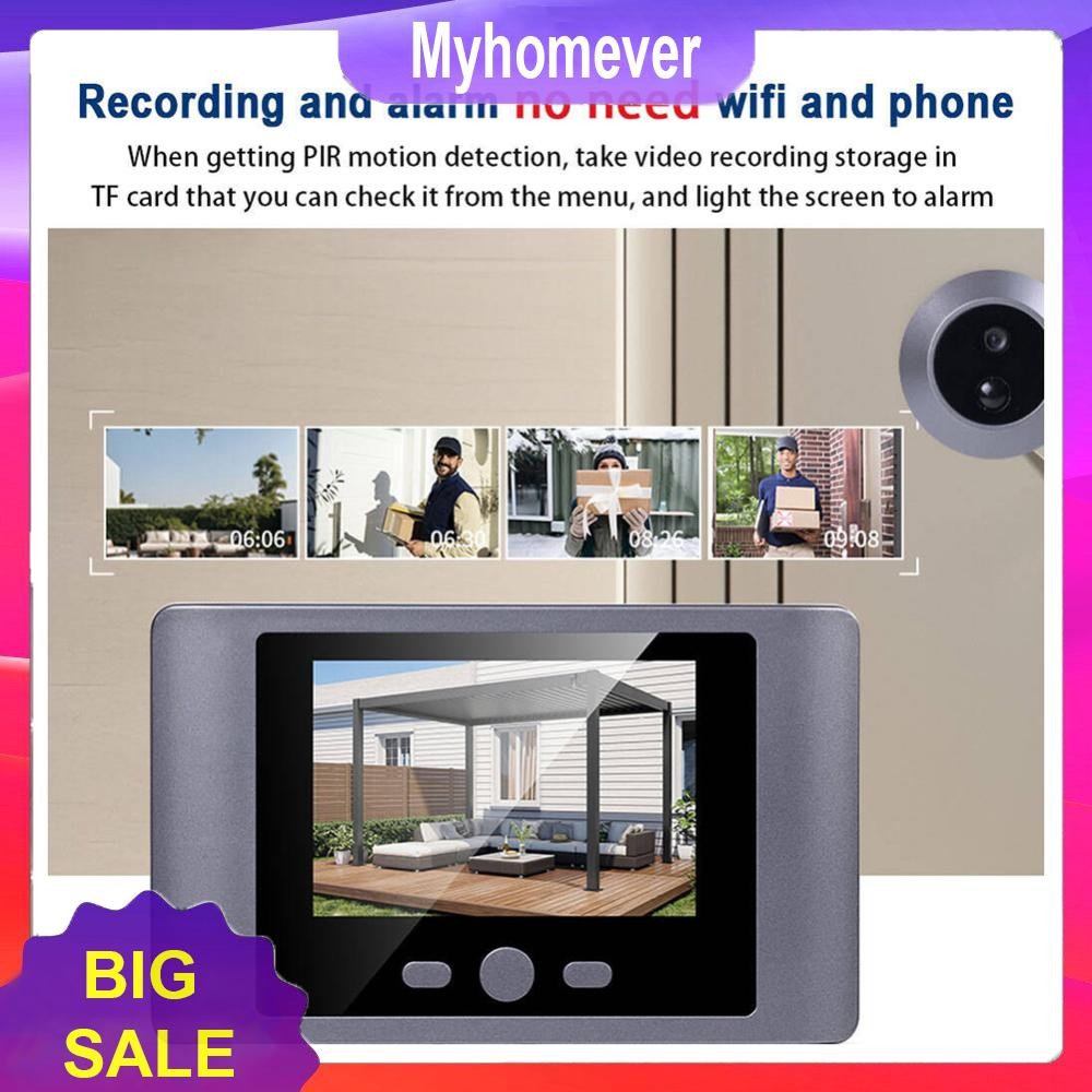Mini Peephole Smart Wireless Door Viewer Camera Motion Detection Night ...