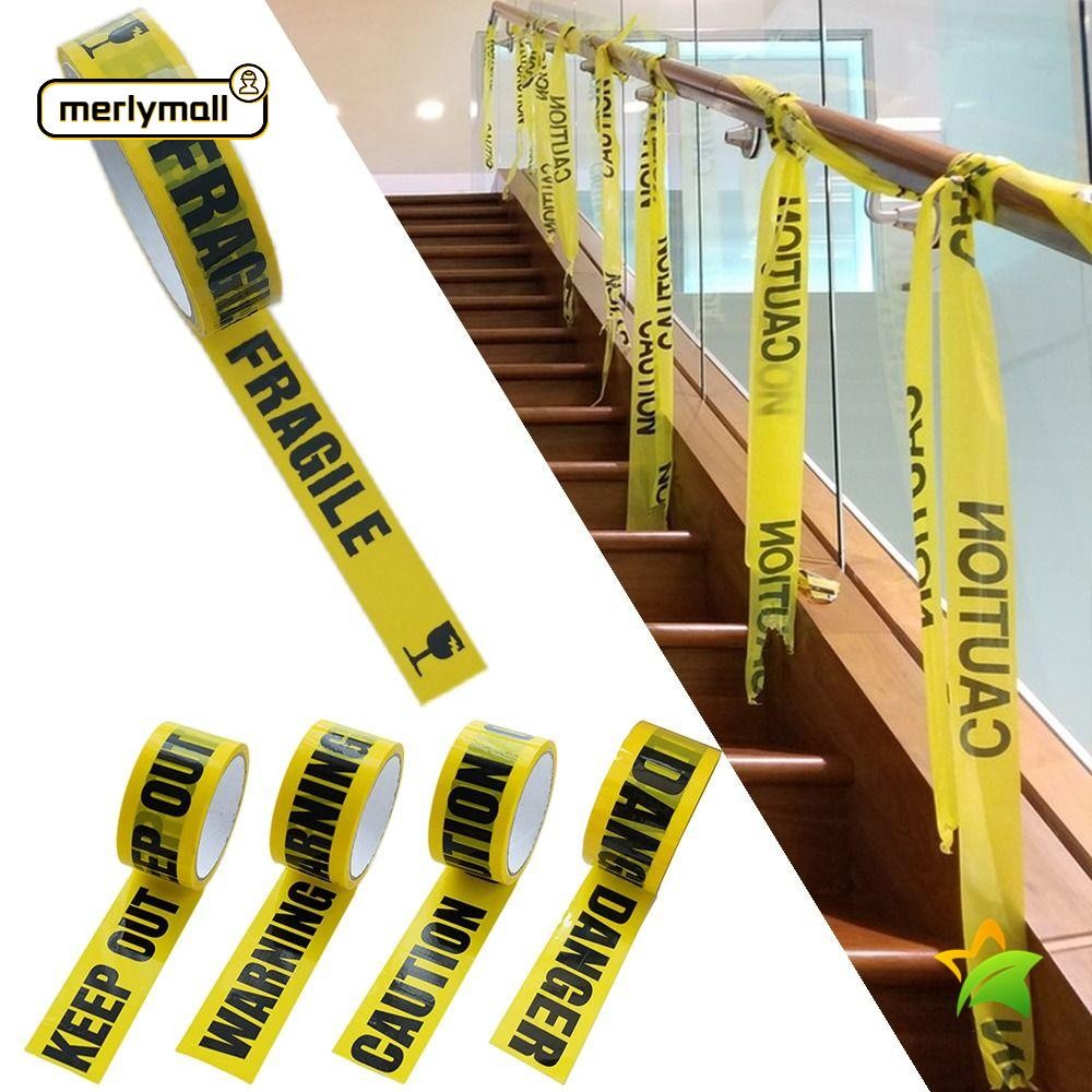 MERLYMALL Warning Tape, FRAGILE Yellow Tape Caution Signs Adhesive Tape ...