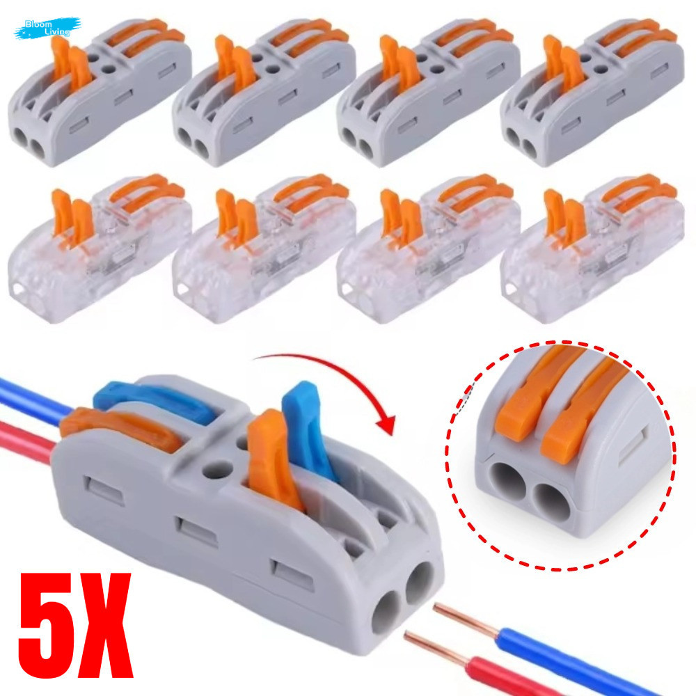 Push-in Conductor Terminal Block Quick Splicing Wiring Cable Connectors ...