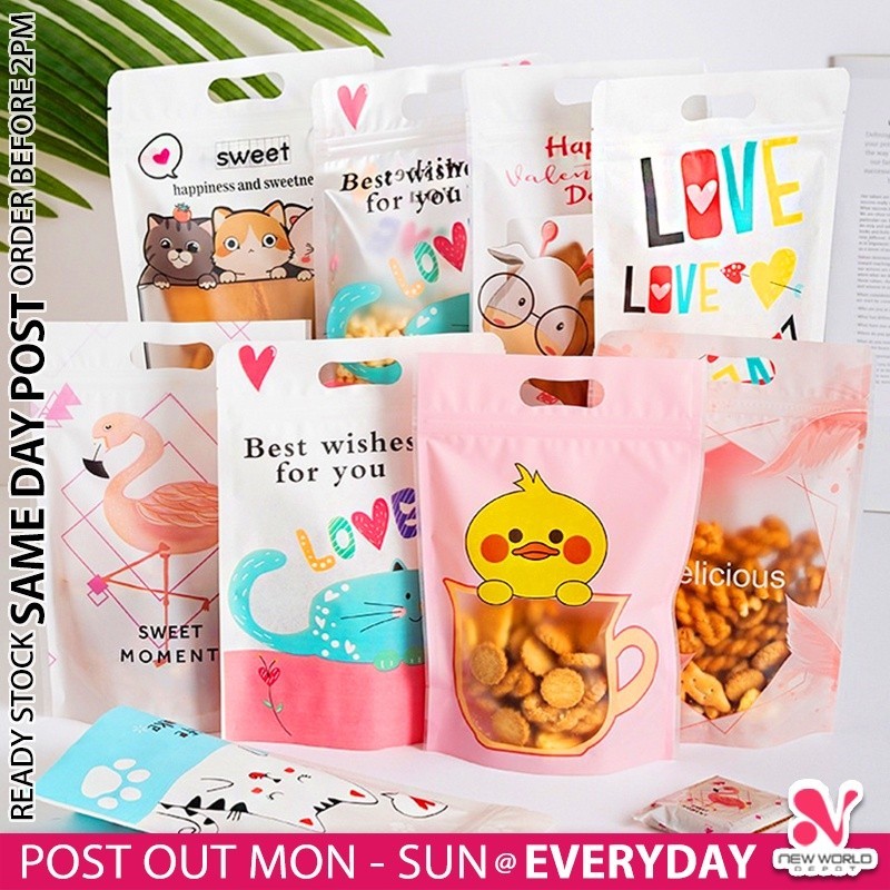 𝟱𝟬𝗣𝗖𝗦 / 𝗣𝗔𝗖𝗞 》Resealable Stand Up Zipper Pouch Bag Zip Lock Snack ...