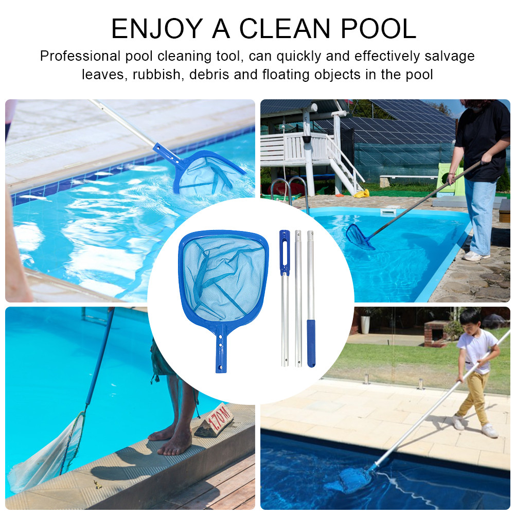 Swimming Pool Cleaner Net Detachable Pool Skimmer Net Telescopic Rod ...