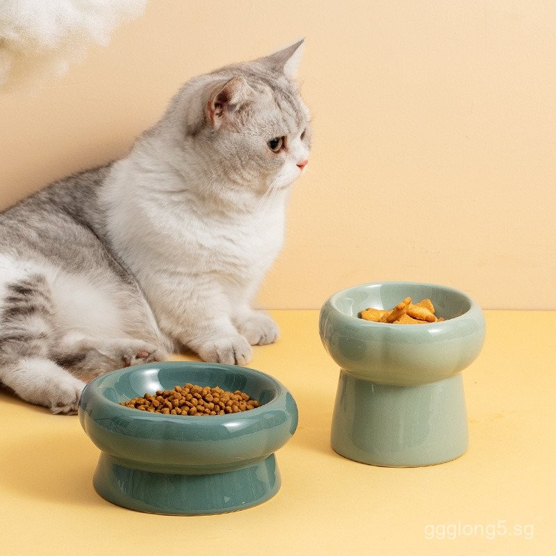 Cat Bowl Ceramic Rice Basin Protection Cervical Spine High Foot Cat ...