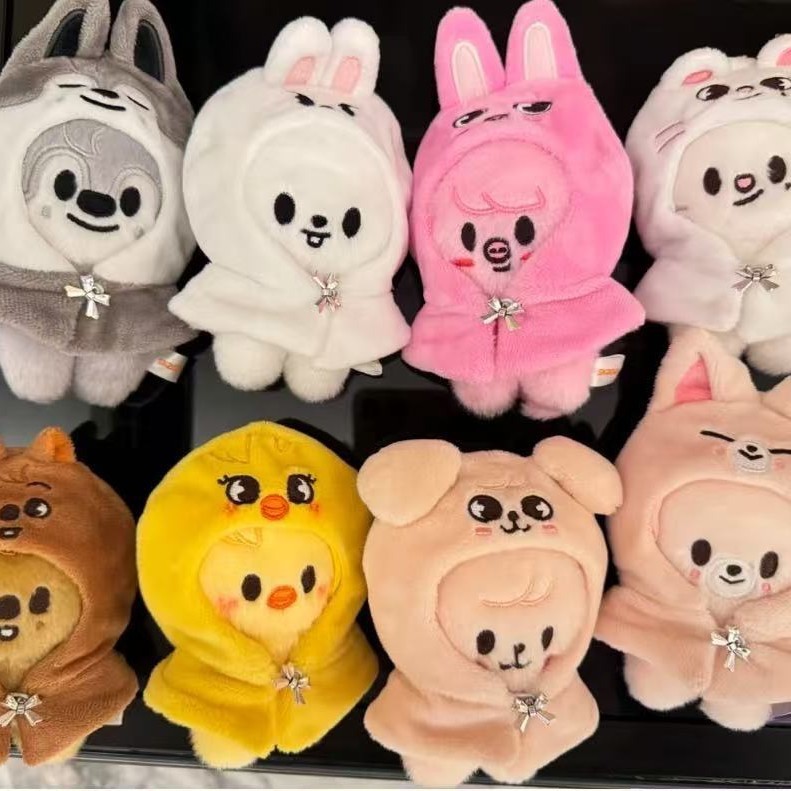 アイドル StrayKids SKZOO 10cm PLUSH OUTFIT 10cm Kpop Idol FM Stray Kids Plush Doll with Adorable Cape Outfit