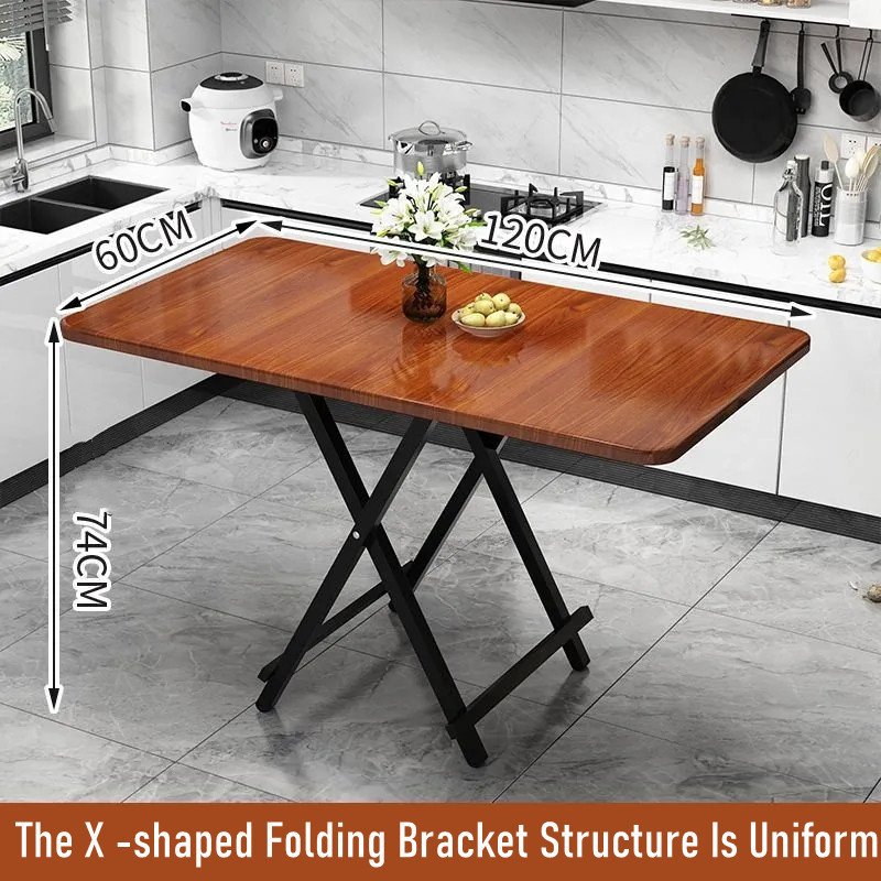 Foldable Dining Table Solid Wood Table Portable Dining Table Home Patio ...