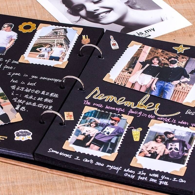 2025 hot sale Leather Paper Album Sticky Album Classmates Record ...