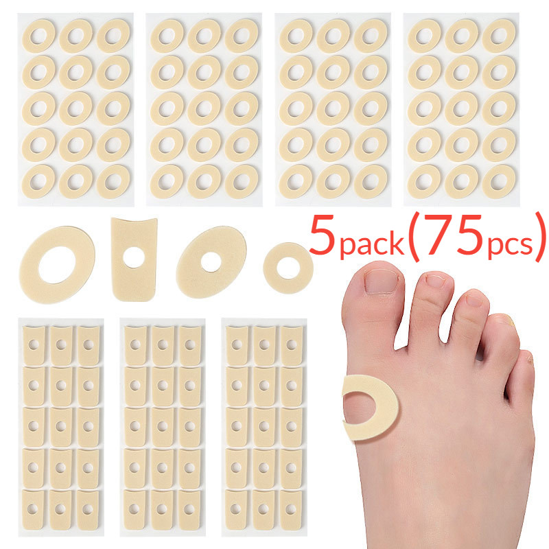 75pcs Callus Cushions for Bottom of Foot Callus Pads Round Feet Felt ...