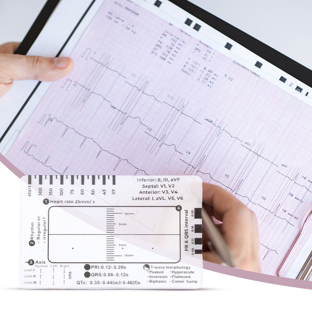 ECG 7 Step Ruler 7 Step Scale Pocket ECG EKG Reference Guide for ECG ...