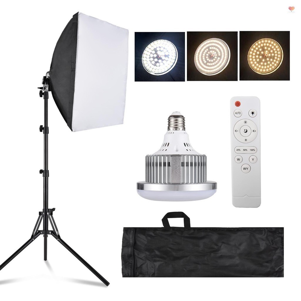 Andoer Studio Photography Light Kit Softbox Lighting Set Including 85W Bicolor LED Light
