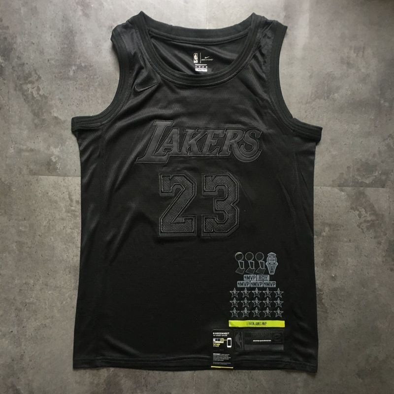 Polera Hombre 2023nba Los Angeles Lakers Lebron James All Black 