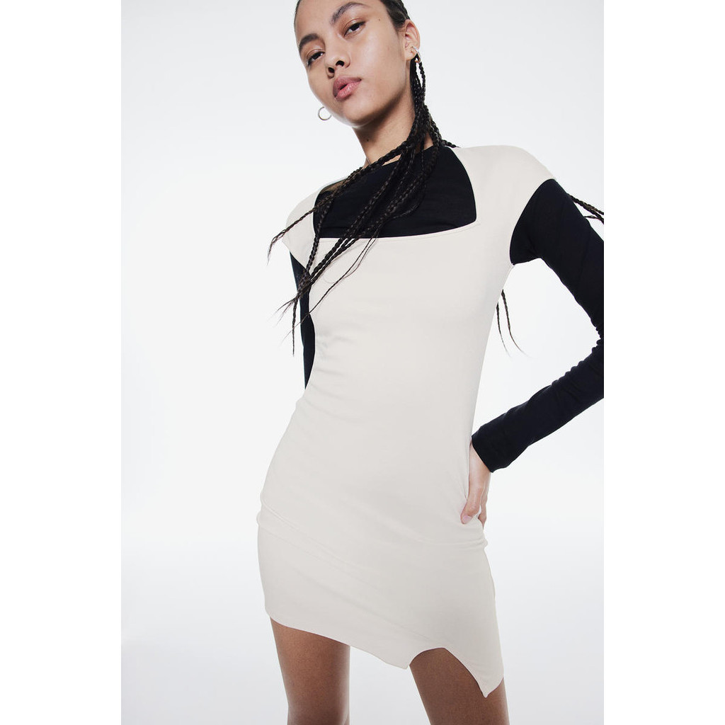 h&m cap sleeve bodycon dress Ladies - Black Cap-sleeved Dress - Size: M