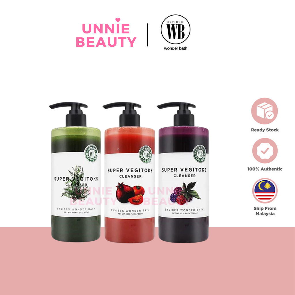 WONDER BATH Super Vegitoks Cleanser 300ml WB Cleanser 蔬果泡泡洗面乳 | Shopee ...